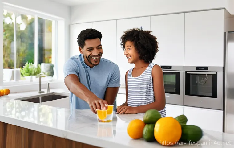 평균수명에 영향을 미치는 환경요인 - **Prompt:** A serene and inviting living room filled with lush, vibrant indoor plants. Sunlight stre...