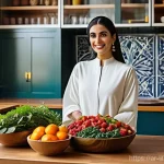 항노화 식품 - **Prompt 1: "Radiant Skin from the Kitchen"**
    A captivating, realistic photograph of a gracefull...